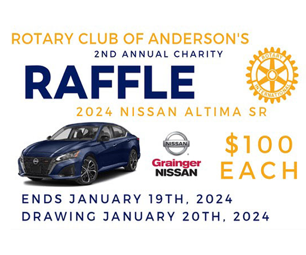Rotary club of Anderson 2nd annual auto charity ends january 19 2024